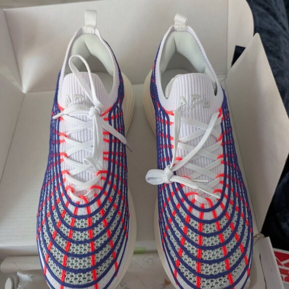 APL Mens Techloom Zipline - Size 10 - White/Blue Haze/Impulse Red - Picture 4 of 6